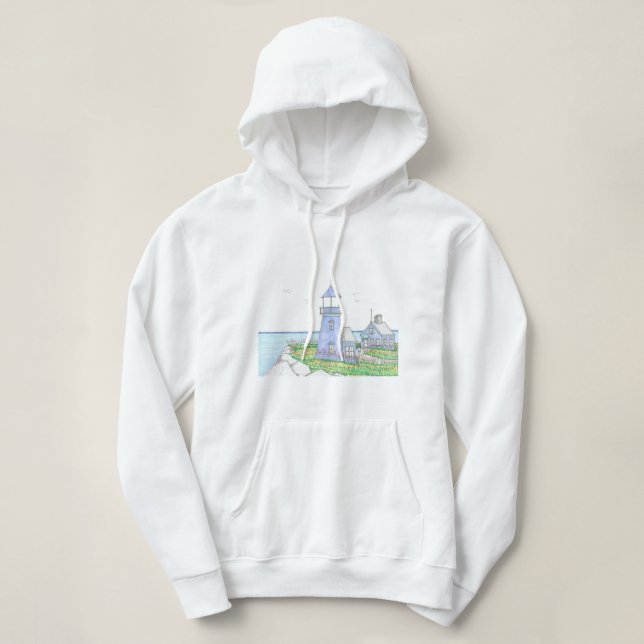 Purple Lighthouse; Women's Hoodie (Design Front)