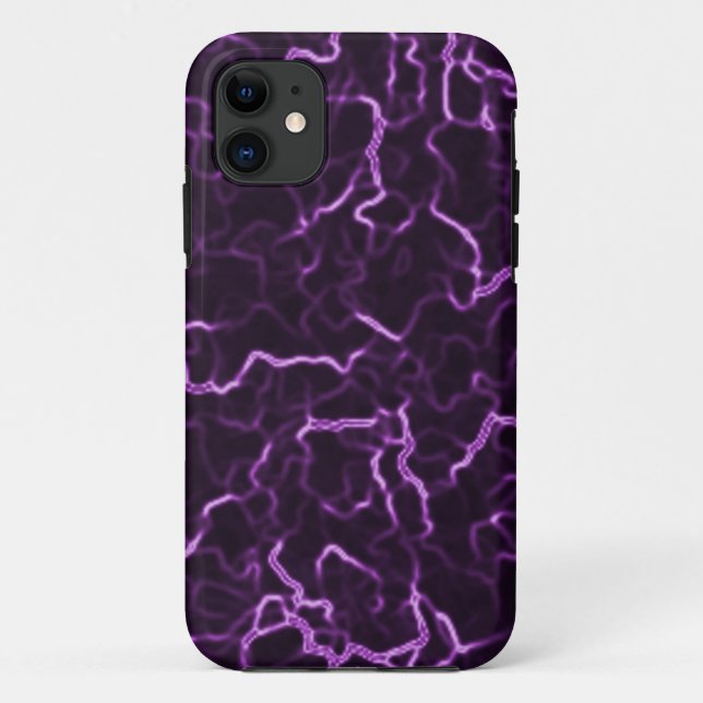 Purple Lightning iPhone 5/5S, Barely There Case (Back)