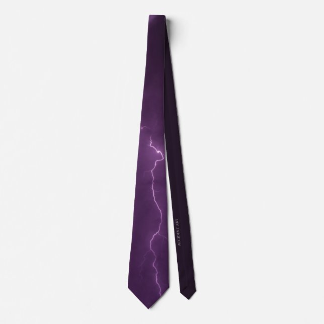 Purple lightning neck tie (Front)