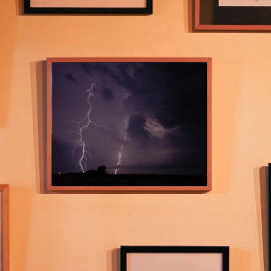 Purple Lightning Strikes Photo Print