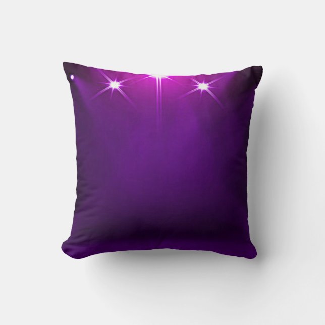 PURPLE LIGHTS THROW PILLOW! CUSHION (Front)