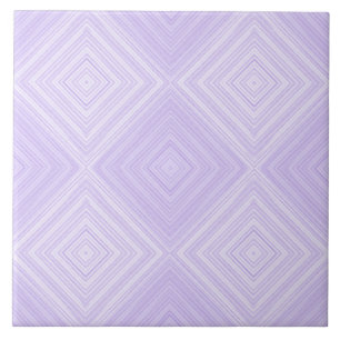 Purple, Lilac And White Geometric Diamond Bathroom Tile