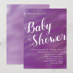 Purple & Lilac Baby Shower Co-Ed Gender Neutral Invitation