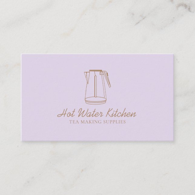 Purple Lilac Blush Kitchen Utensil Tea Bowl Business Card (Front)