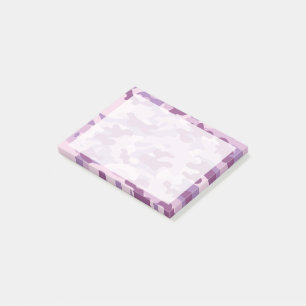 Purple Lilac Camouflage Pattern Post-it Notes