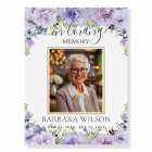 Purple Lilac Floral Funeral Memorial Picture Photo