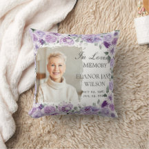 Purple Lilac Floral Picture Funeral Keepsake