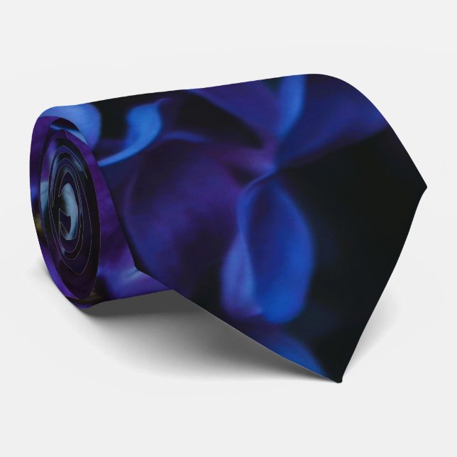 PURPLE LILAC FLOWER STYLISH NECK TIE (Rolled)