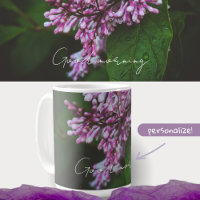 Purple lilac flowers after rain