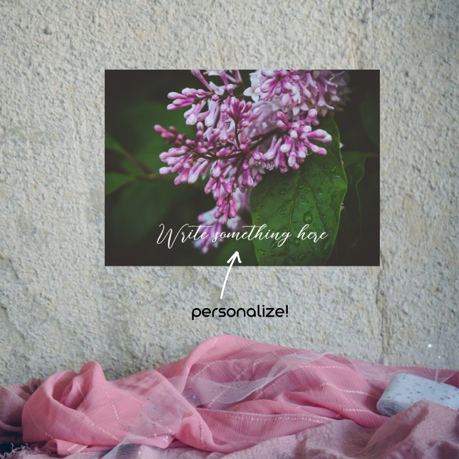 Purple lilac flowers after rain  poster (Creator Uploaded)