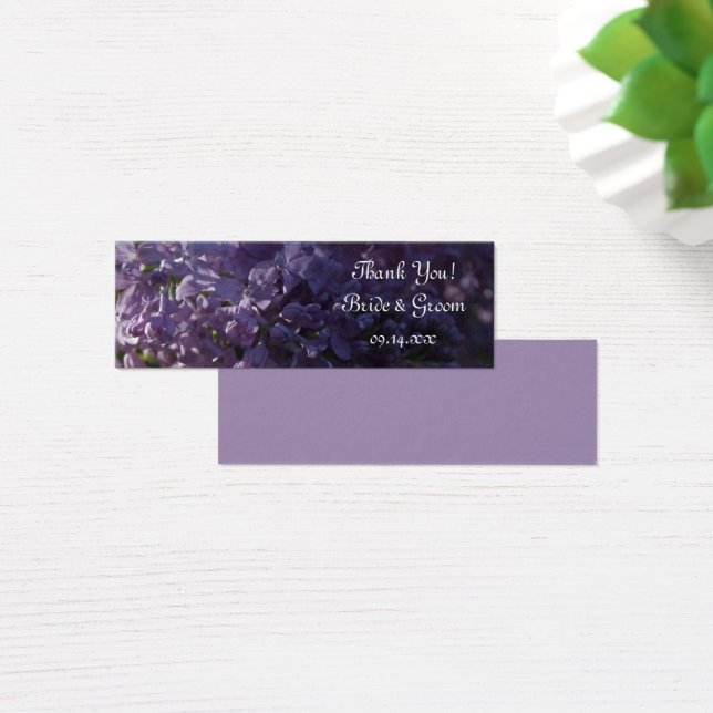 Purple Lilac Flowers Wedding Favour Tags (Desk)