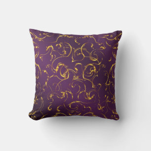 purple, lilac, gold, golden, vibes, abstract, cushion