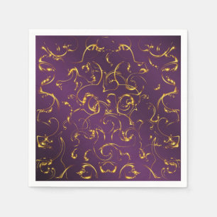 purple, lilac, gold, golden, vibes, abstract, napkin