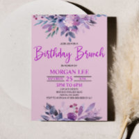 Purple Lilac Lavender Violet Birthday Party Brunch