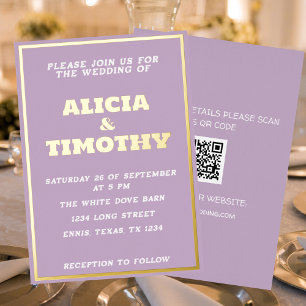 Purple Lilac Modern Gold Typography Violet Elegant