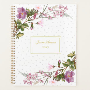 Purple Lilac Pink Bouquet Vintage Elegant Big Planner