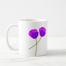 Purple Lilac Poppy Flowers Illustration