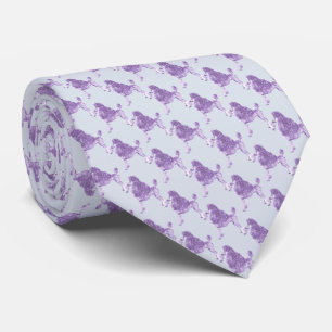 Purple Lilac Posh Poodle Tie