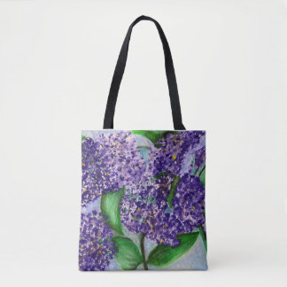 Purple lilac shoulder tote