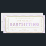 Purple Lilac Stripe Babysitting Gift Voucher Card<br><div class="desc">This babysitting gift voucher design features a classic stripe design. The "babysitting" heading is an image that cannot be edited. All of the other text is fully editable. For more advanced customisation of this design,  simply select the "Customise It" button above.</div>