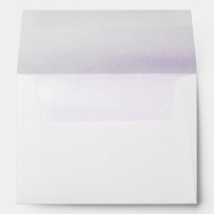 Purple Lilac Watercolor Beautiful Elegant Wedding Envelope