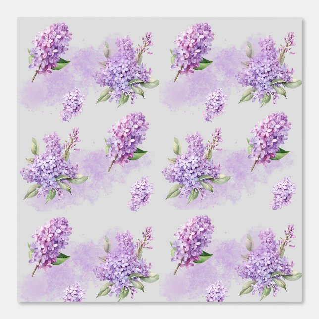 Purple Lilac Watercolor Pastel Purple Background Wallpaper (Front)