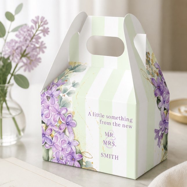 Purple Lilac Wedding Favour Box (Creator Uploaded)