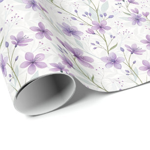 Purple Lilac Wrapping Paper