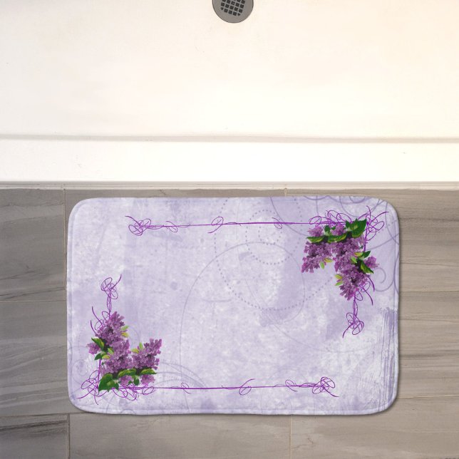 Purple Lilacs Bath Mat (Creator Uploaded)