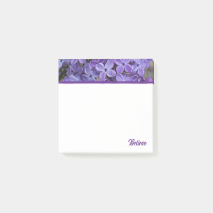 Purple Lilacs Believe Post-It Notes