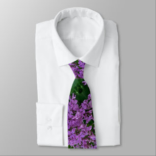 Purple lilacs romantic elegant purple floral photo tie