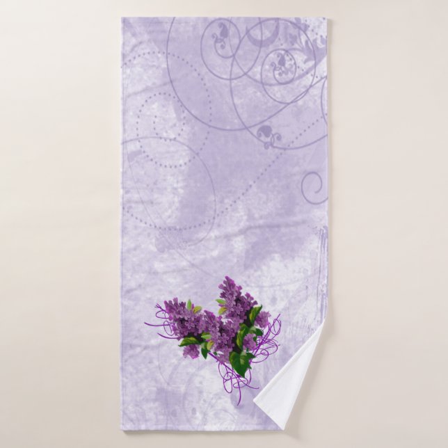 Purple Lilacs Towel Set (Bath Towel)