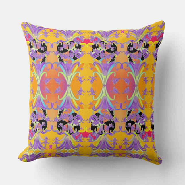 Purple Lilies Elegance Cushion (Front)
