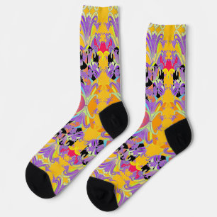 Purple Lilies Elegance Socks