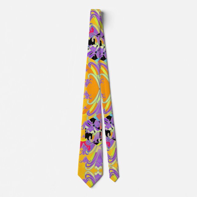Purple Lilies Elegance Tie (Front)