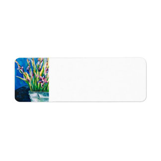 Purple Lilies Return Address Label