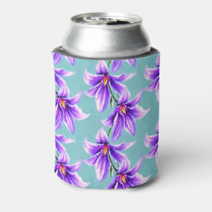 Purple Lilly of the Valley Pattern  Can Cooler