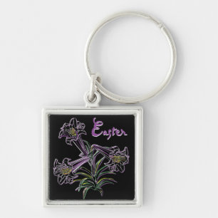 Purple Lily - Key Ring