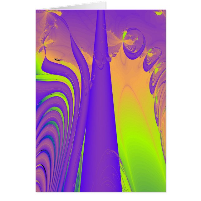 Purple, Lime Green and Orange Fractal Design. (Front)