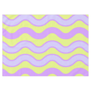 Purple Lime Groovy Stripe Vibrant Spring Summer Tablecloth