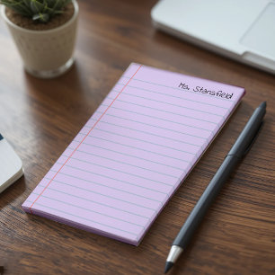 Purple Lined Notebook Paper  Post-it Notes