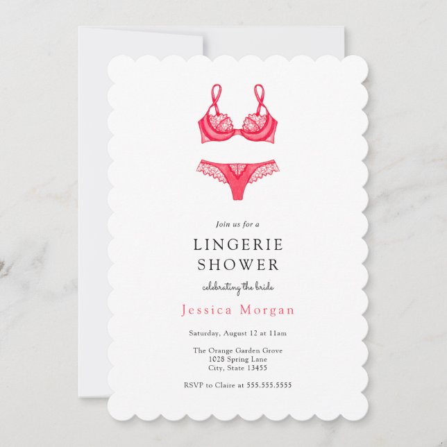 Purple Lingerie Shower Invitation (Front)