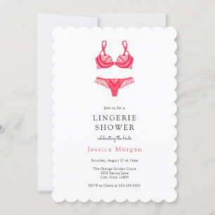 Purple Lingerie Shower Invitation