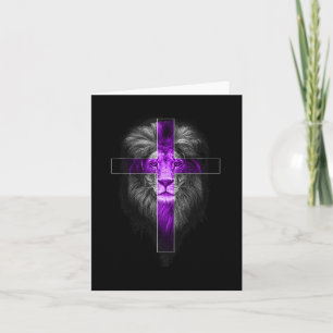 Purple Lion Faith Purple Overdose Awareness Suppor Card