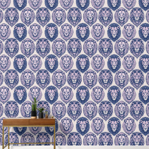 Purple Lion Heads Wallpaper