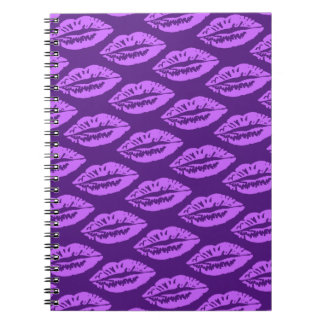 Purple Lips Pattern Notebook