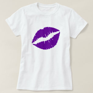 Purple Lipstick Kiss T-Shirt