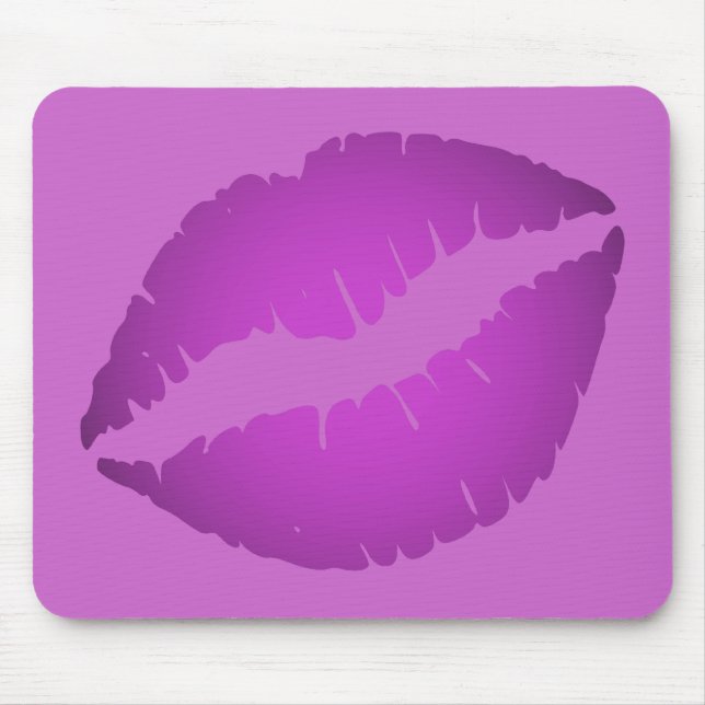 Purple Lipstick Mouse Mat (Front)