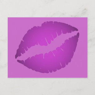 Purple Lipstick Postcard