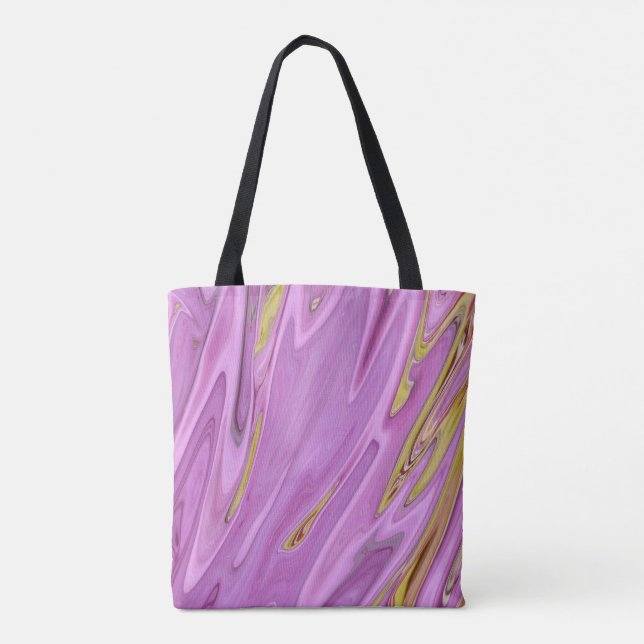 Purple liquid design     tote bag (Back)